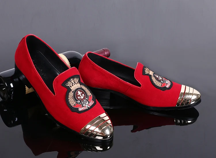 Новая модная мужская обувь по индивидуальному заказу золотая линия вышивка лоферы из натуральной кожи обувь для вечеринок Zapatos Mujer мужские свадебные туфли