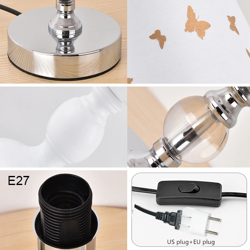  Crystal Table Lamps LED Bedside Lamp Nordic Desk Lamp Bedroom Living Room Lights Study Book Light V - 32999470782