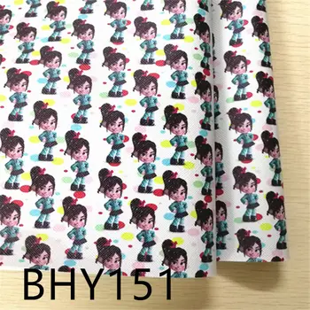 

Free shipping A4 20*33CM cartoon print leather viny fabric BHY151