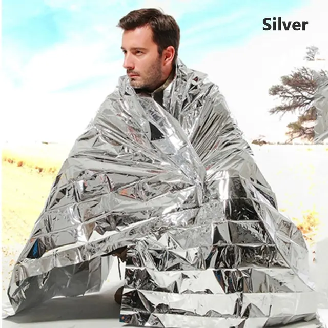Survival Emergency Thermal Blankets Waterproof Foil Emergency Blanket