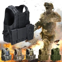 Военный Тактический Жилет Molle боевой штурмовой плиты Перевозчик тактический жилет CS верхняя одежда охотничий жилет армейский прочный D20