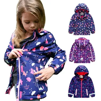 

Girls Jackets 2019 Spirng Kids Warm Polar Fleece Coat For Girls Autumn Waterproof Windbreaker Winter Children Outerwear DWQ019