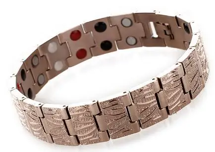 

Titanium Bio Ion Power Energy Bracelet Rose Gold Plating 4 in 1 Magnetic Germanium Healthy Bracelet For Men