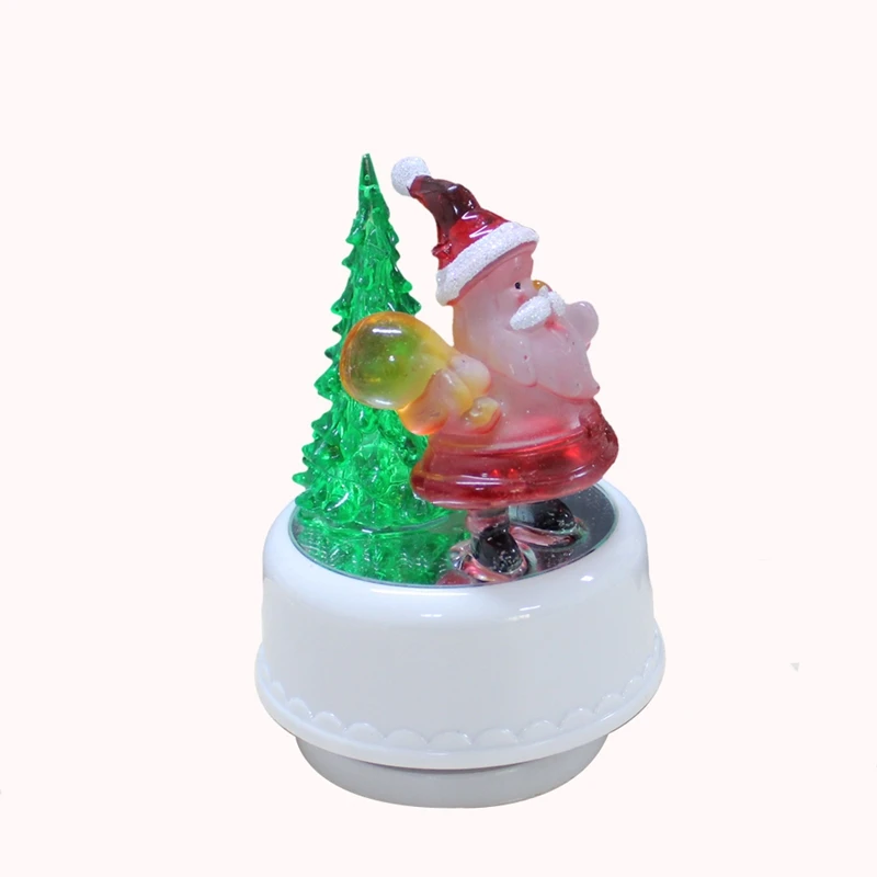 Christmas tree music box Music box Santa and Christmas tree with led light,play Jingle Bells-in Music Boxes from Home