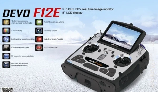 

Walkera DEVO F12E FPV Transmitter 5.8Ghz Image Monitor 12CH