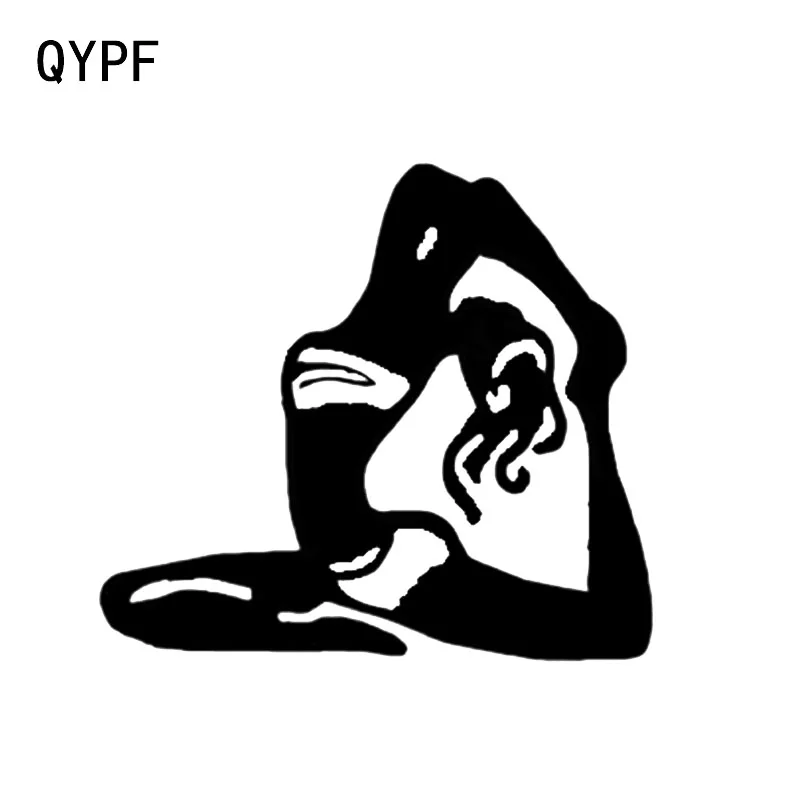 

QYPF 12*10.8 Interesting Yoga Fashion Meditation Sport Decor Vinyl Car Sticker Extreme Movement C16-1974