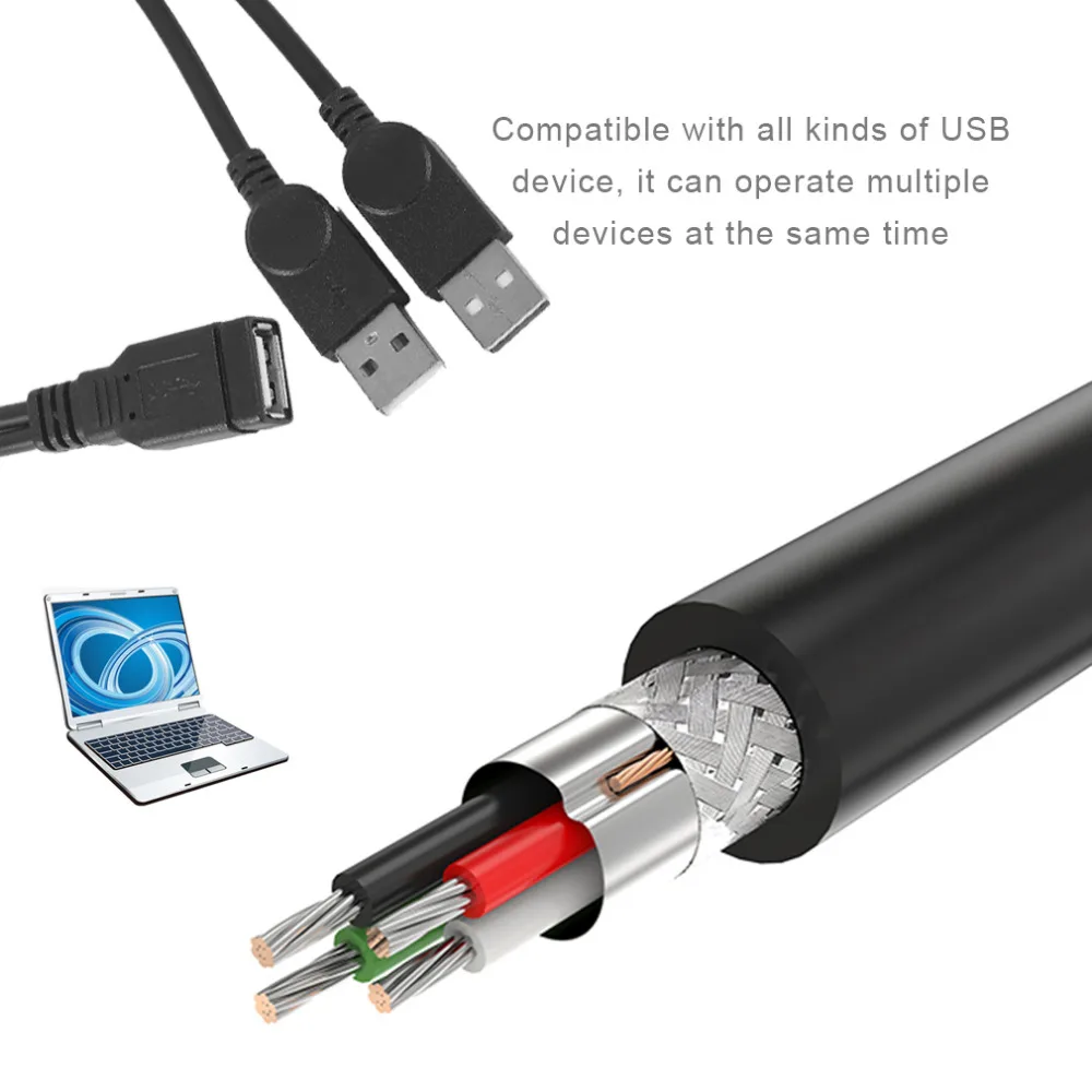 1 шт USB 2,0 1 Женский до 2 Dual USB Мужской данных концентратор адаптер питания Y Разветвитель USB кабель питания для зарядного устройства