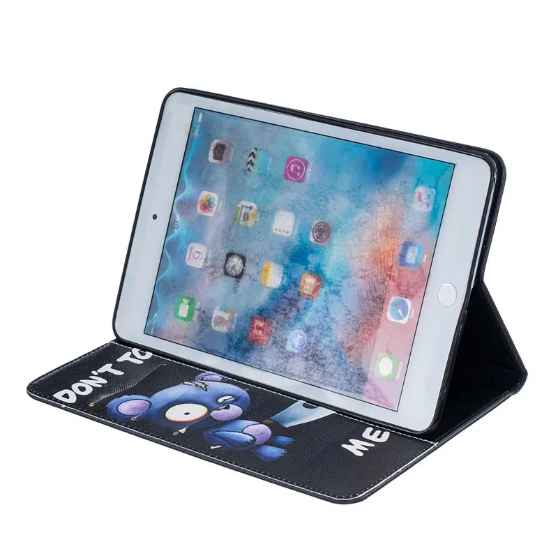 Cute Bear Pig Wallet Case For  Ipad Mini 4 Case Kids Beautiful Butterfly Flower PU Leather Stand Pocket Tablet Cover Case 7 (32)