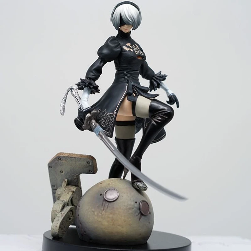 

Game Figure NieR Automata YoRHa No.2 Type B 2B / No.9 Type S 9S With Sword Figures PVC Collection Model Toy Doll 14CM