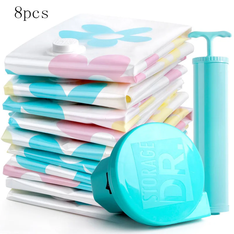 

Hoomall Thickened Vacuum Bag With Hand Air Pump Foldable Storage Bags Organizer Foldable Space Saver Clothes Quilt Compressed