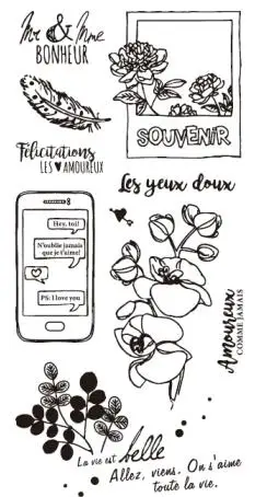 

French Transparent Clear Silicone Stamp Seal for DIY scrapbooking photo album Decorative clear stamps