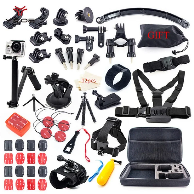 

Sport Camera Kit Tripod Mount Selfie Stick for Gopro Accessories Go Pro Hero Session7 6 5 4 3 SJCAM SJ4 SJ6 SJ7 Xiao yi 4k mijia