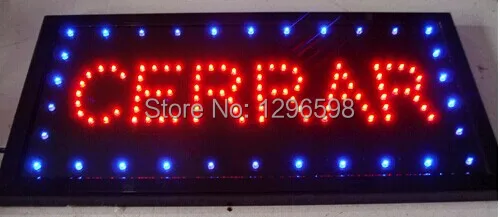 

CHENXI горячая Распродажа manufacture, 10x19 дюймов, полунаружный, Ультраяркий, для бега, cerrar, светодиодная подсветка магазина, вывеска
