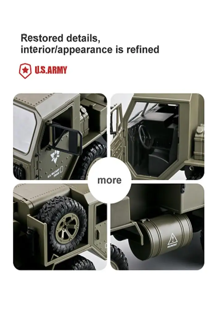  LeadingStar Fayee FY004A 1/16 2.4G 6WD Rc Car Proportional Control US Army Military Truck RTR Model