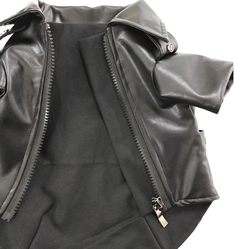 Pet Cat Clothing Winter Autumn Warm Sphynx Cat PU Leather Coat Clothes Fashion Pets Cat Costume Luxury Clothes For Cats Kitten