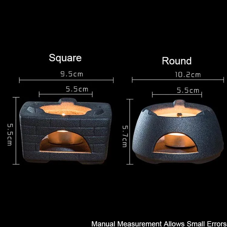 Дзен японский стильная свеча нагревательная база Винтаж грубая Керамическая пиала кастрюлька, сохраняющая тепло базы Керамика чайный набор кунг-фу теплые аксессуары