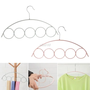 

5 Holes Scarf Wraps Shawl Anti-slip Plastic Hanger Organizer Slot Rope Holder G09 Whosale&DropShip
