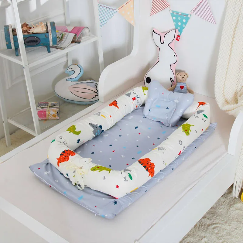 Baby Nest Bed Kinderbed Draagbare Wieg Met Kussen Baby Maat Nest Nursery Reizen Opvouwbare Baby Bed Peuter Voor pasgeboren|Babybedje| -