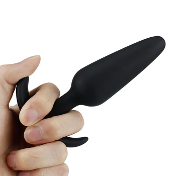 S/M/L 100% Silicone Anal Plug Butt Plug No Vibration Male Prostate Massager G Spot Adult Sex Toys for Men Woman Gay 3 Size 4