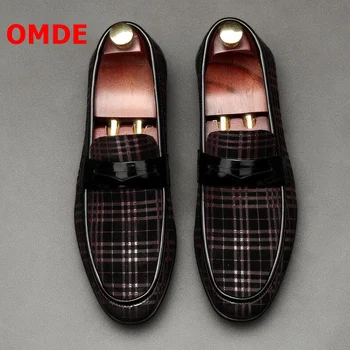 

OMDE New Arrival Cow Suede Loafers Fashion Business Casual Leather Shoes Men Mocassin Homme Slip On Men's Dress Shoes