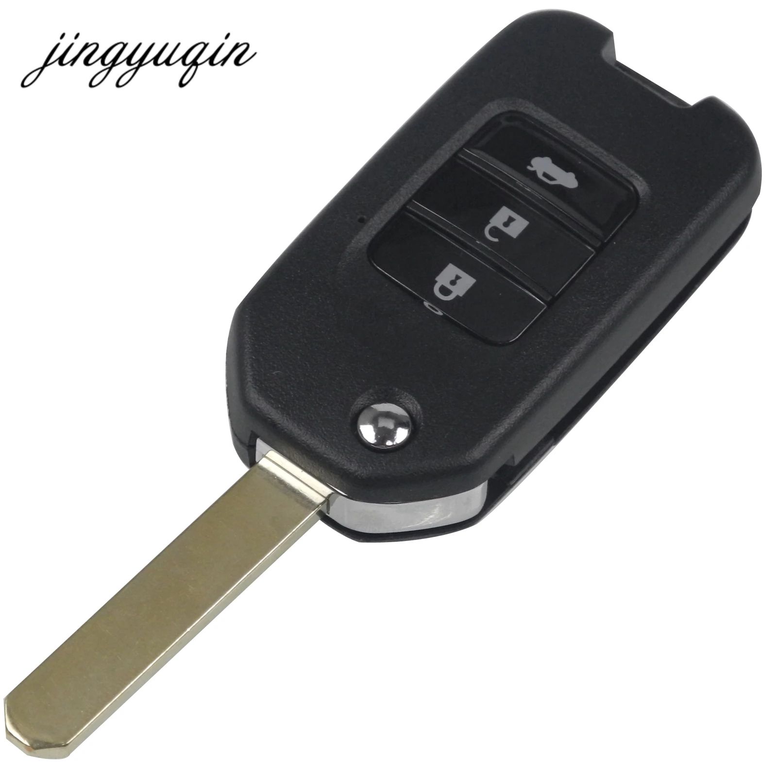 Jingyuqin G слово на лезвие автомобиля складной ключ Авто Флип ключ оболочка для Honda Civic City Fit XRV Vezel Автомобильный Брелок дистанционного управления с ключом чехол Крышка
