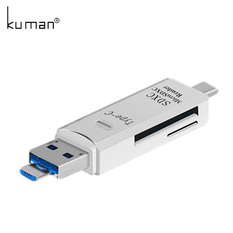 OTG кардридер Kuman 2 0 с интерфейсом USB Micro SD TF SD|Картридеры| |