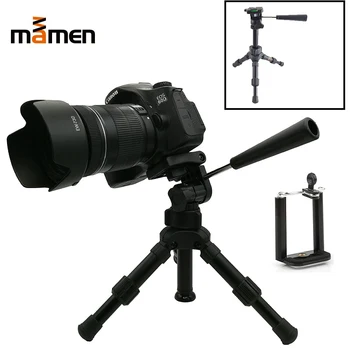 

MAMEN Professional Mini Camera Tripod 360 Degrees Rotate Phone Holder Clip For Canon Sony Nikon DSLR Camera Tripod Stand