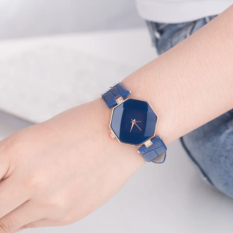 Часы наручные женские кварцевые с геометрическим рисунком 5 цветов|montre femme|montre femme