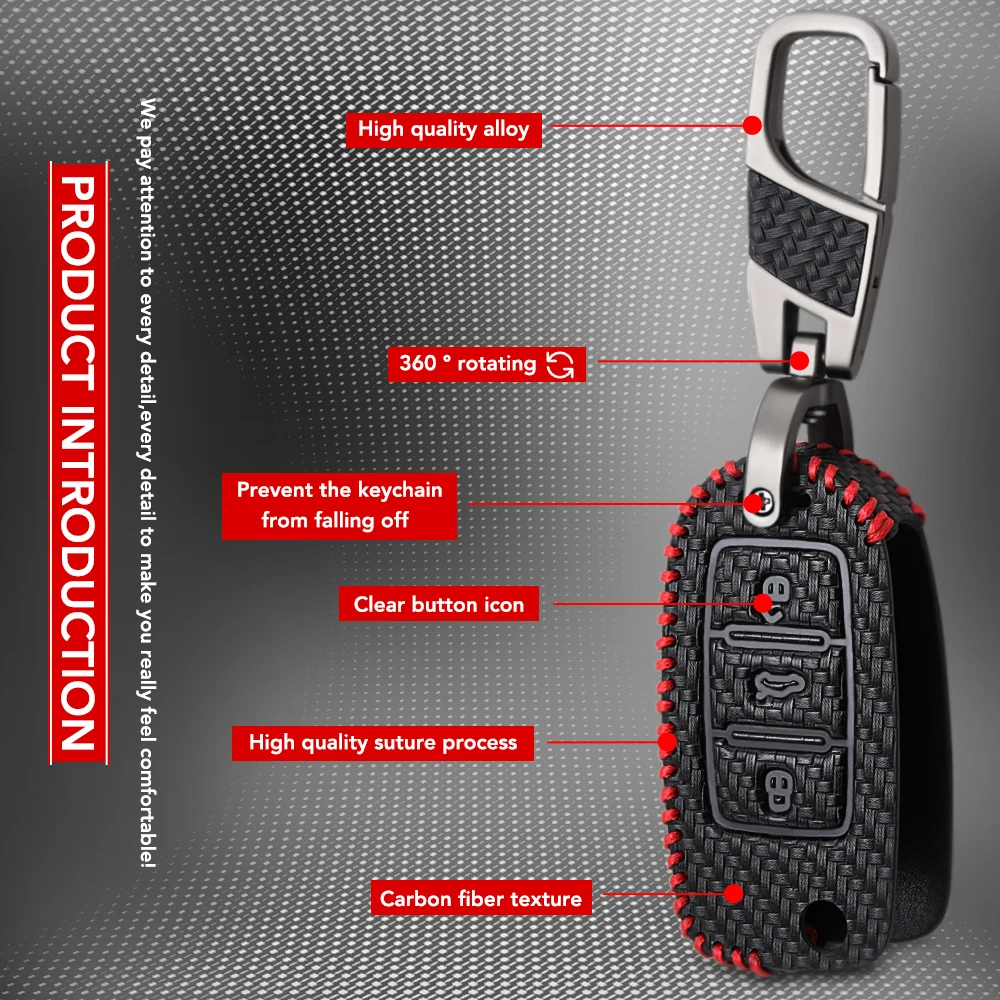 Карбон ключ чехол для ключей для VW Volkswagen Golf 4 5 6 бора для Golf, jetta, Polo Passat B5 B6 Skoda Superb Octavia Fabia сиденье Ibiza Leon