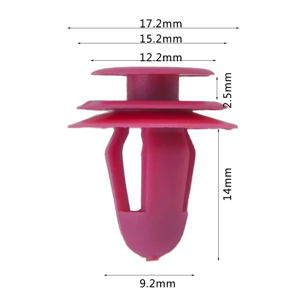 50 шт. 8 мм 67771-12050 Красная Пластиковая Автомобильная панель фиксированный зажим дверного бампера Пряжка для TOYOTA для Honda