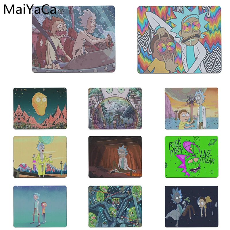 

MaiYaCa Boy Gift Pad Rick and Morty Pictures Customized MousePads Computer Laptop Anime Mouse Mat Rubber Exquisite Mousemats