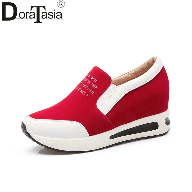 DoraTasia large size 31-42 mixed colors vulcanize shoes women casual slip on comfortable light bottom woman Sneaker shoes