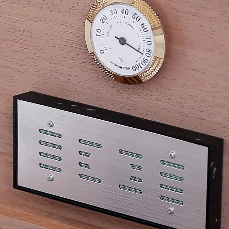 Individual Design Double-deck High Glossy Finish Removable Tray Cigar Humidor Nice Storage Box W/ Hygrometer, Humidifier