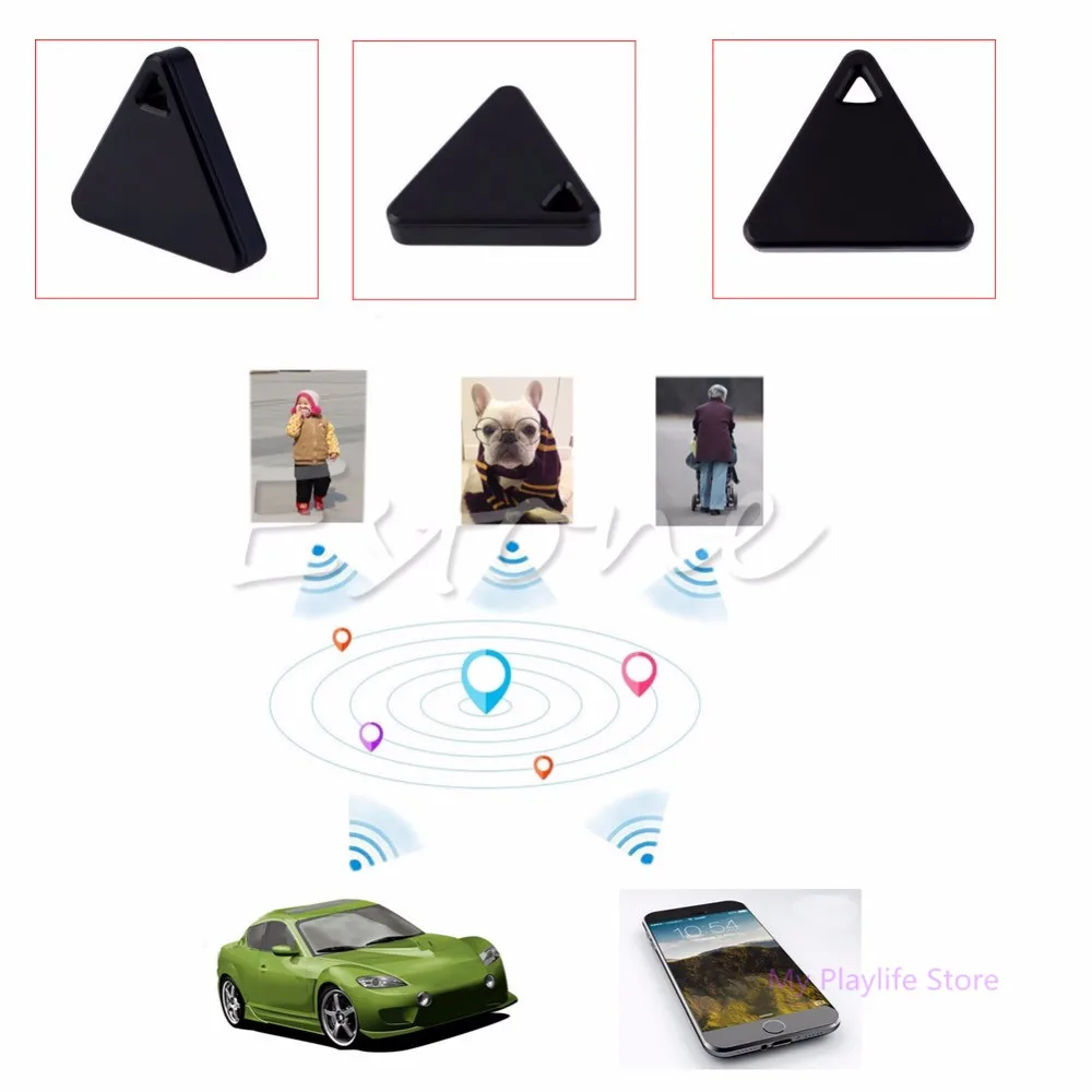 Mini rastreador Bluetooth portátil localizador GPS Anti-Pérdida de la etiqueta rastreador de alarma para mascotas perro gato niño coche billetera mascota productos C42