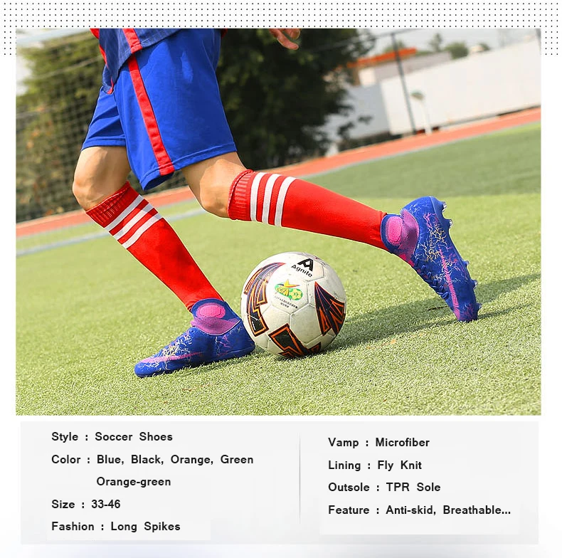 Мужские Студенческие футбольные бутсы для взрослых; высокие уличные футбольные бутсы; TF/FG Спортивные кроссовки для тренировок; Zapatos De Futbol