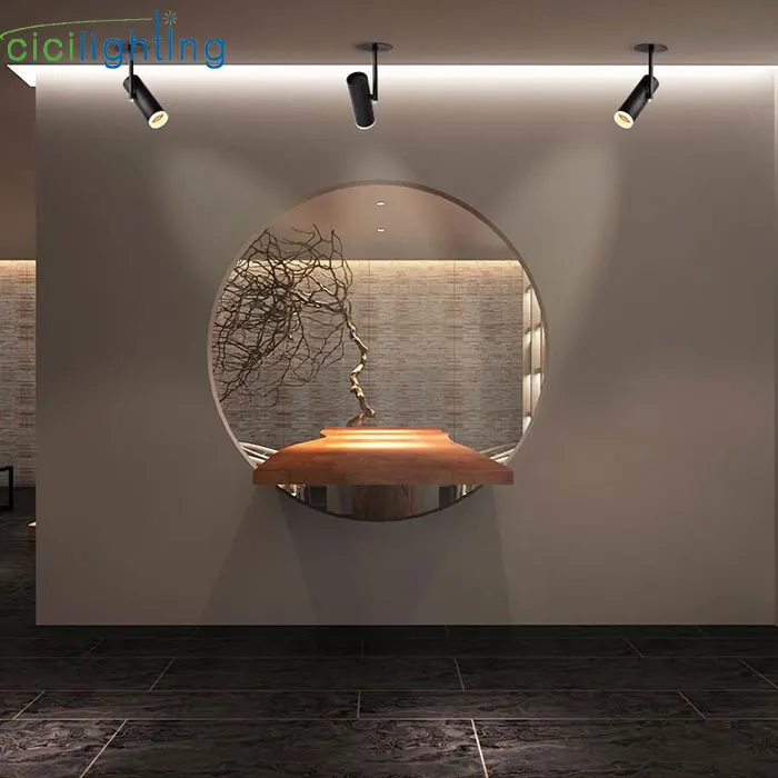 Luzes de Teto Resessed para Shopping Loja de Roupas Modern Led Downlights 2018 New Black White Led Bar Mostrar Holofotes 10 Cheap Luzes embutidas de LED