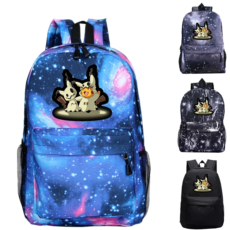 

Pikachu Kawaii Backpack School Bags for Teenage Cute Laptop Backpack Cartoon Galaxy Mochila Travel Shoulder Bags Sac A Dos