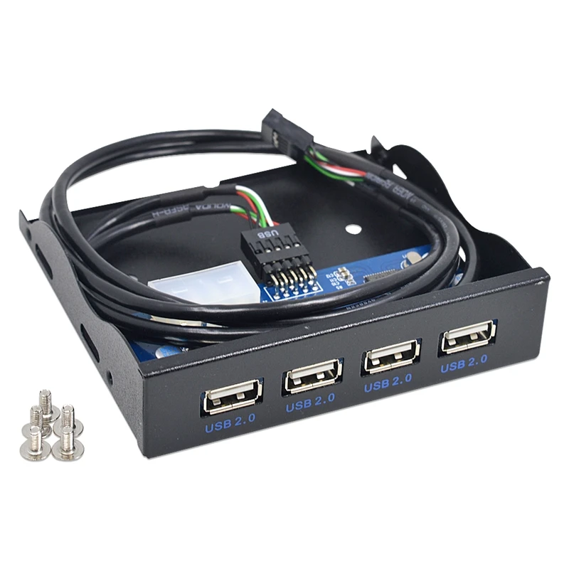 3,5 дюймов ячейка для дискет 4 порта USB 2,0 концентратор USB2.0 Передняя панель расширительный адаптер Соединительный кронштейн с 10Pin кабелем для настольного компьютера