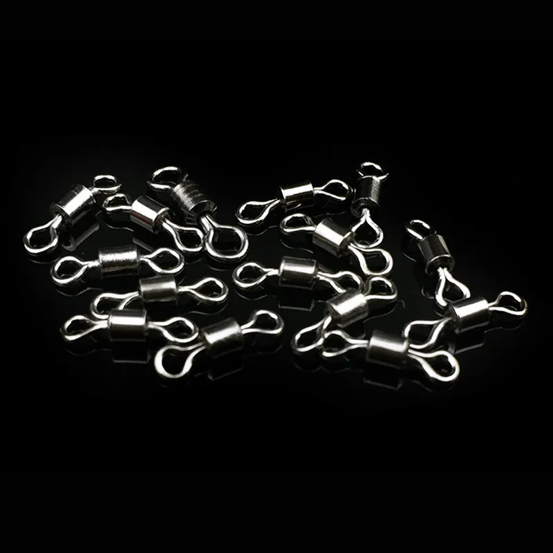 75PcsSet 6 Sizes High Carbon Steel Ball Bearing Fishing Connectors in Fishing Tackle Accessories Box 1# 4# 6# 8# 10# 12# (1)