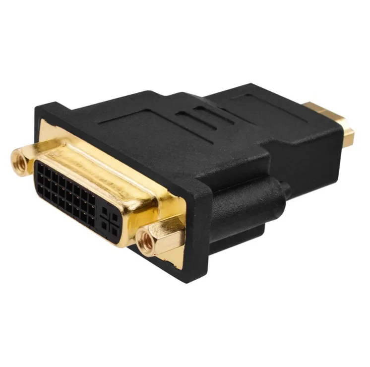 100 шт. позолоченный DVI24 + 5 Женский конвертер HDMI Мужской адаптер M-F кабель-конвертер