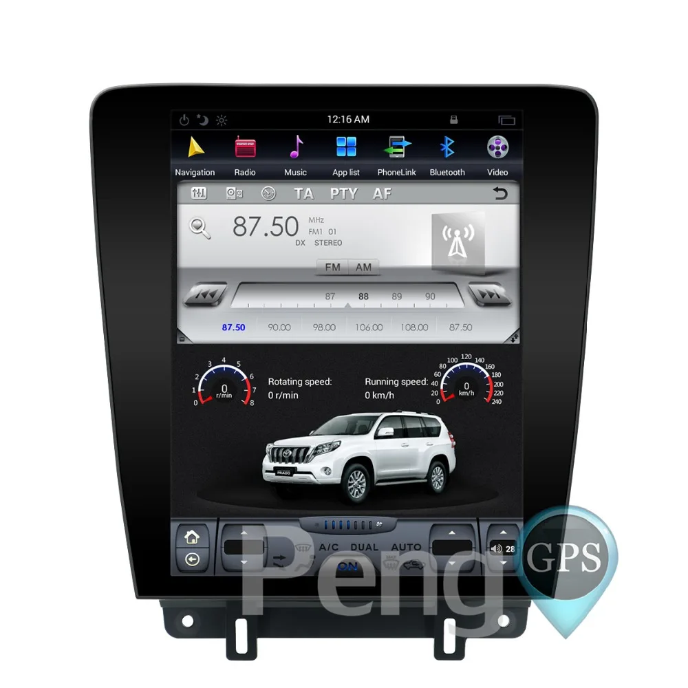 12,1 дюймов 2 Din Автомобильный Радио Android 7,1 автомобиля gps dvd-плеер навигации для Ford Mustang 2010 2011 2012 2013 2104 авто