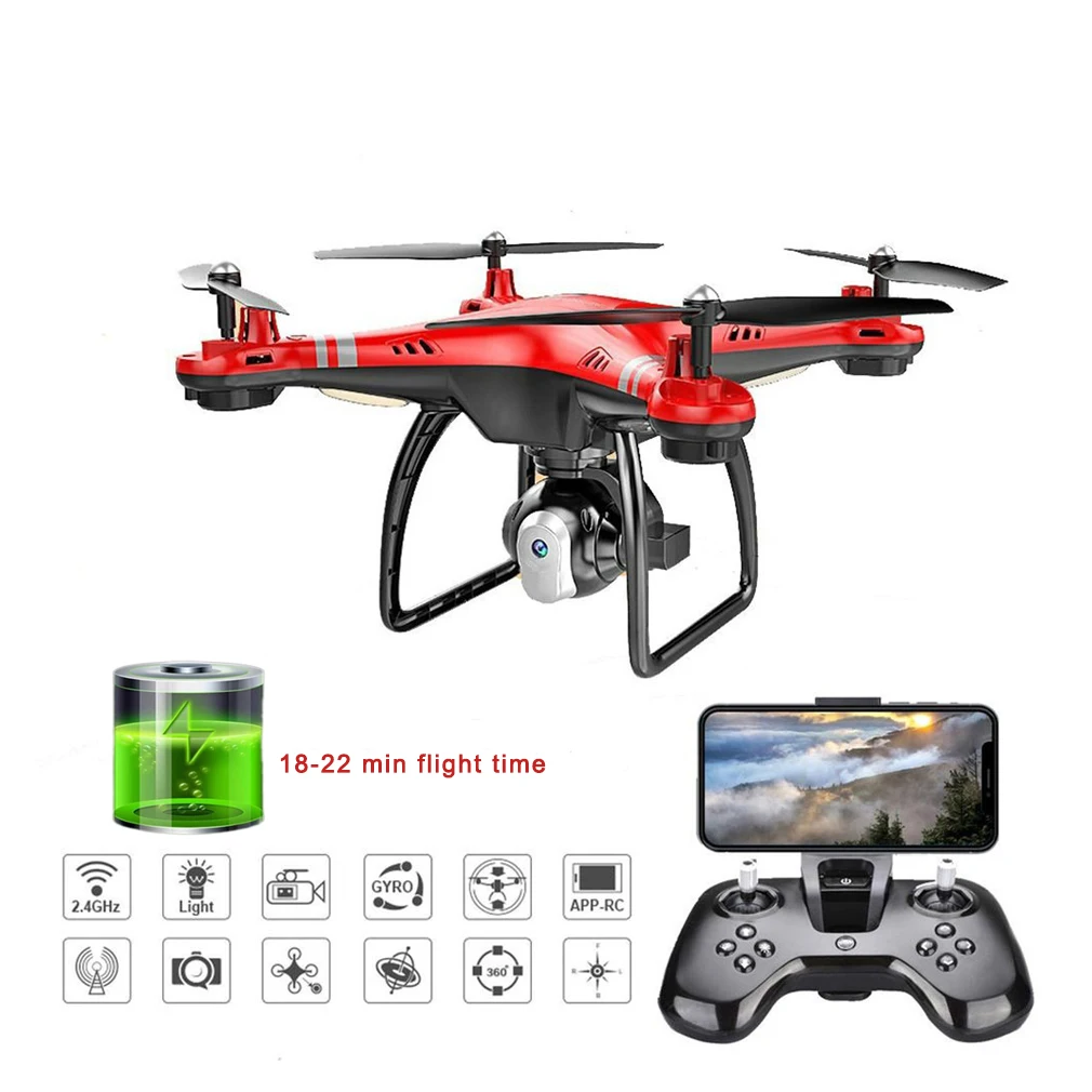 

X8 2.4G RC Quadrocopter Drone DRON with 3MP Camera Altitude Hold One Key Return Headless Mode LED lights 3D Flip Quadcopter