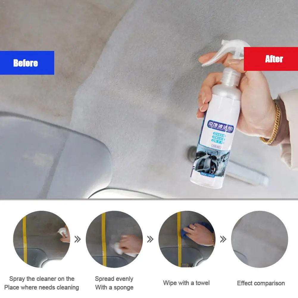  Goxfaca Car Interior Cleaning Agent Ceiling Polishing Cleaner Home Flannel Woven Cleaning Agent Dec