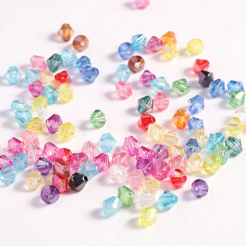 Free Shipping 6mm 1000Pcs Mix Color Plastic beads For Jewelry