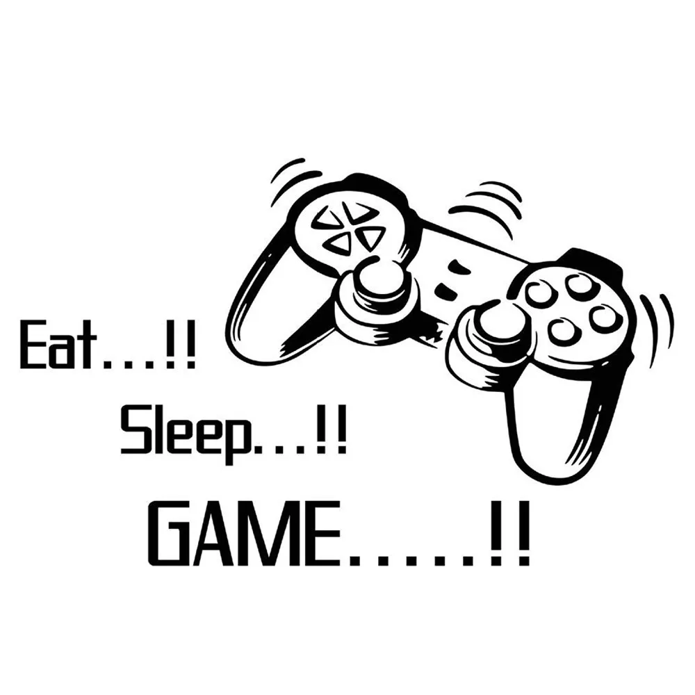 Виниловые наклейки на стену с надписью Eat Sleep 1 шт.|Наклейки стену| |