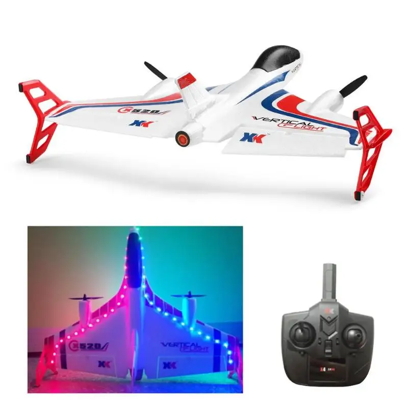 Wltoys X520-A самолет VTOL вертикальный взлет земли дельтавидное крыло RC Дрон фиксированное крыло самолет игрушка с режимом светодиодный индикатор переключателя