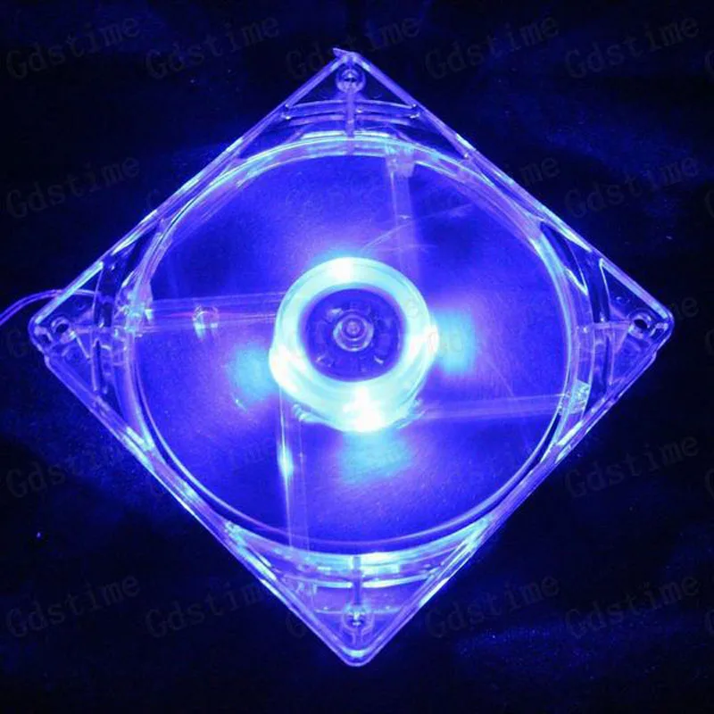10Pcs/lot Gdstime Quiet 4Pin 120mm 12CM 5 inches Blue LED Light Computer Case Cooling Cooler Fan | Компьютеры и офис