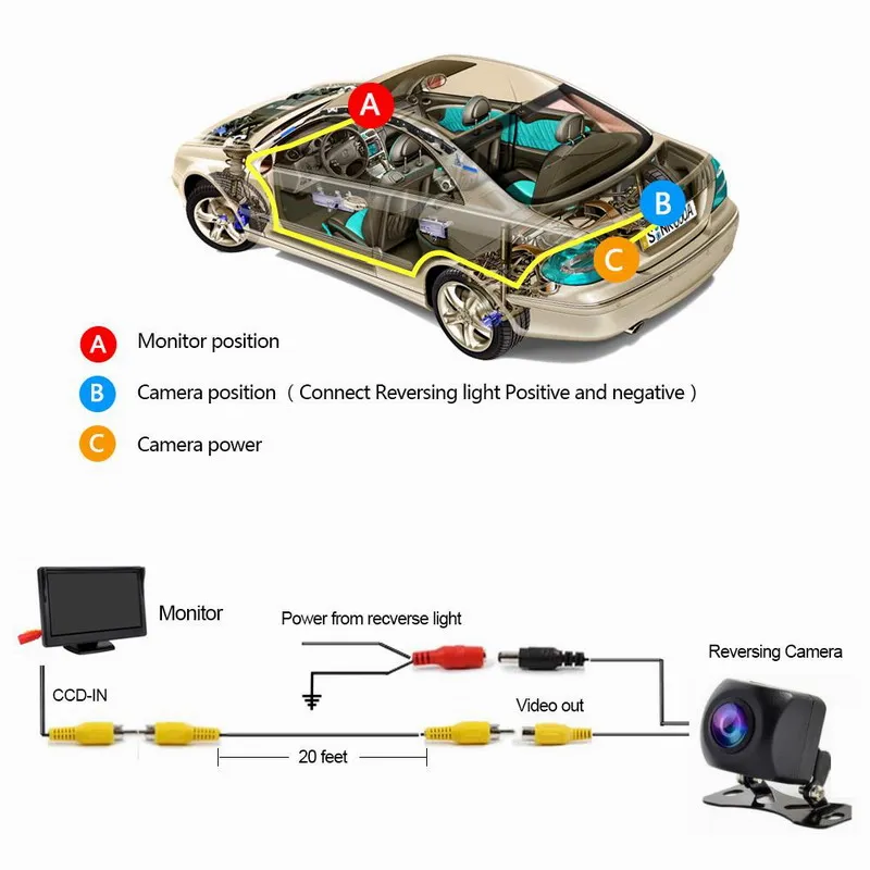 XYCING IP68 водонепроницаемый рыбий глаз ночного видения HD парковочная камера помощи, 170 градусов универсальная авто камера ночного видения HD CCD