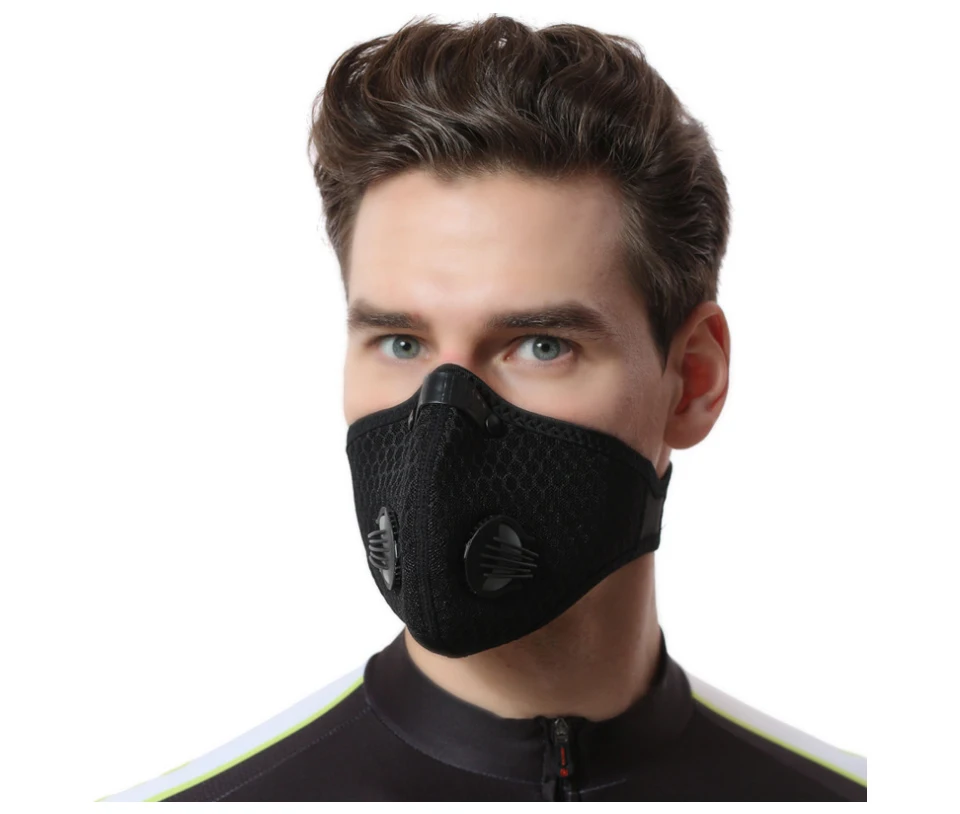 YOUGLE велосипедная маска активированный уголь Половина лица спортивный велосипед тренировочная маска Пылезащитная маска с фильтром