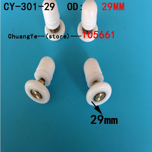 

4 x Shower Door Rollers/Runners/Wheels Replacement diameter 29mm